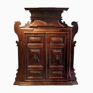 Wall Portal in Solid Chestnut with Carved and Shaped Counters-ZFY-1318844