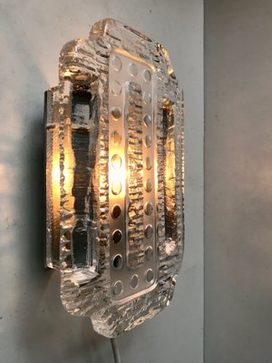 Wall Sconce in Ice Glass from Orrefors, 1970s-LCR-925986