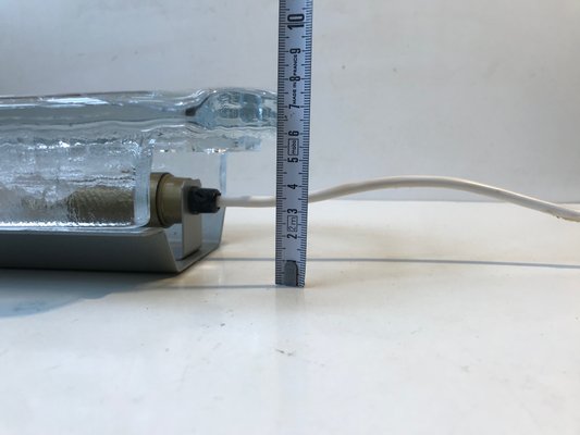 Wall Sconce in Ice Glass from Orrefors, 1970s-LCR-925986