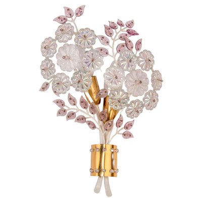 Wall Sconce with Crystal Flowers-DEK-1101315