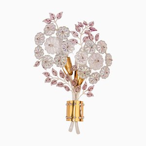 Wall Sconce with Crystal Flowers-DEK-1101315