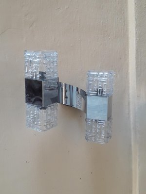 Wall Sconces in Glass, 1970s, Set of 3-AKA-1344216