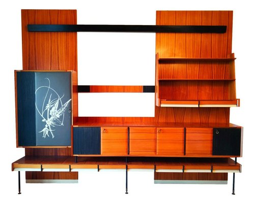 Wall Unit Library in the Style of Osvaldo Borsani, 1960s-FIP-1187801