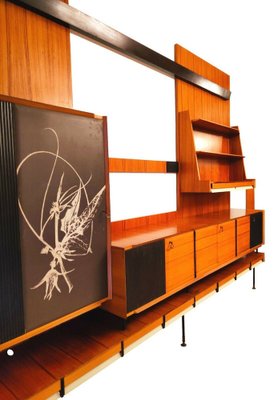 Wall Unit Library in the Style of Osvaldo Borsani, 1960s-FIP-1187801