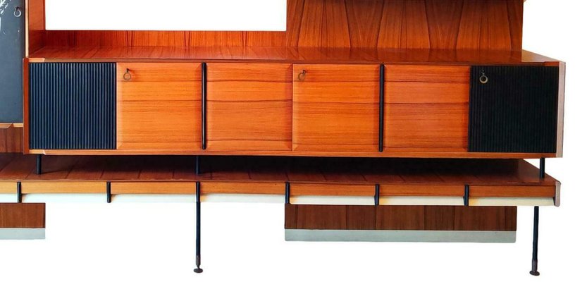 Wall Unit Library in the Style of Osvaldo Borsani, 1960s-FIP-1187801