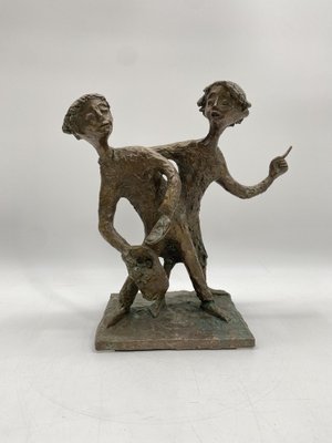 Walli Gebhard Linke, Fairytale Sculpture with Two Boys, 1950, Bronze-CZ-1754354