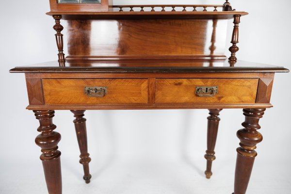 Walnut and Glass Dressing Table, 1880s-UY-999231