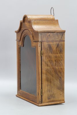 Walnut and Glass Wall Hanging Key Cabinet, 1890s-KEG-1772938