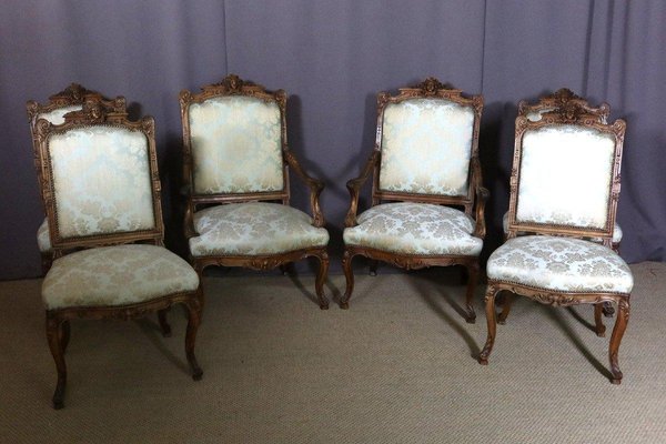 Walnut Armchairs, Set of 6-WSV-1189256