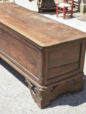 Walnut Bench Chest with Pierced Ciabatta Feet-RAQ-1389100