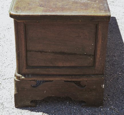 Walnut Bench Chest with Pierced Ciabatta Feet-RAQ-1389100