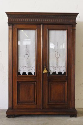 Walnut Cabinet / Display Case, 1920s-KNM-884834