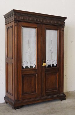 Walnut Cabinet / Display Case, 1920s-KNM-884834