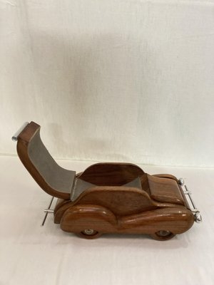 Walnut Car Shape Box, 1950s-VRR-1820152