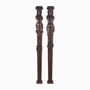 Walnut Caryatids, 1600s, Set of 2-TBU-2042159