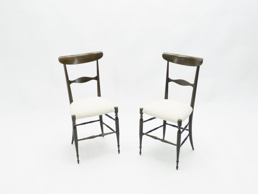 Walnut Dining Chairs by Fratelli Levaggi & Giuseppe Gaetano Descalzi for Campanino Chiavari, 1950s, Set of 6-YJA-696116