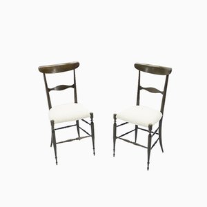 Walnut Dining Chairs by Fratelli Levaggi & Giuseppe Gaetano Descalzi for Campanino Chiavari, 1950s, Set of 6-YJA-696116