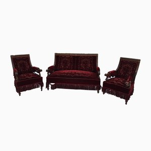 Walnut Living Room Set, Set of 3-WQQ-842571