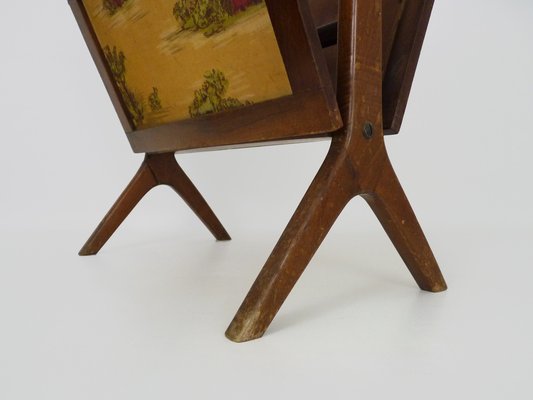 Walnut Magazine Rack from Ico Parisi, Italy, 1950s-MZP-1752485