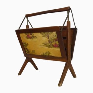 Walnut Magazine Rack from Ico Parisi, Italy, 1950s-MZP-1752485