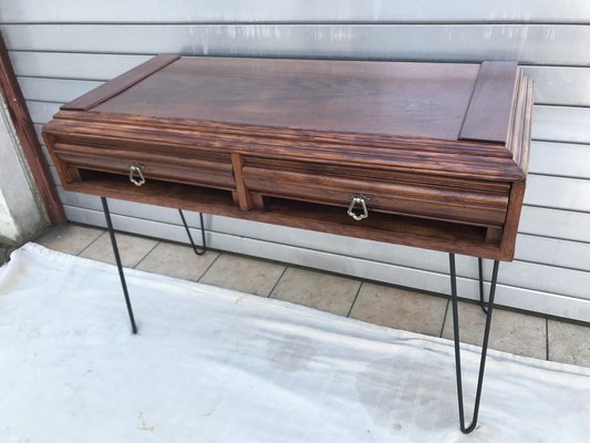 Walnut & Metal Desk-WQQ-1176719