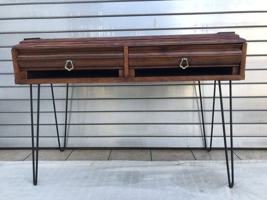 Walnut & Metal Desk-WQQ-1176719