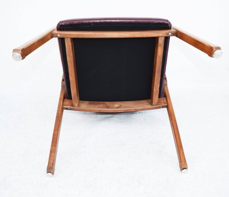 Walnut Model 814 Armchairs by Ico Luisa Parisi for Cassina, 1963, Italy, Set of 4-WF-868854