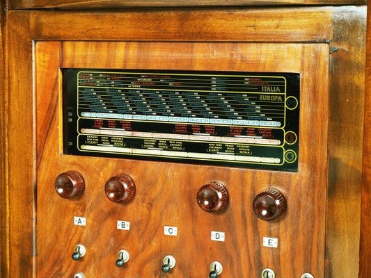 Walnut Radio Cabinet from Geloso Milano, 1930s-NJV-883671