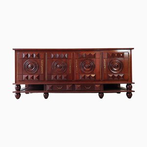 Walnut Sideboard attributed to Charles Dudouyt, 1940s-TDA-1376272