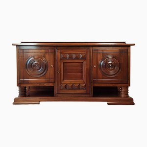 Walnut Sideboard with a Polished Finish attributed to Charles Dudouyt, 1940s-TDA-1376309