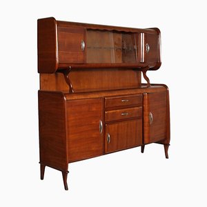 Walnut Sideboard with Showcase by Paolo Buffa for Palazzi del Mobile, 1940s-NJV-771361