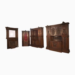 Walnut Storage Set, Set of 17, 1800s-IJR-845156