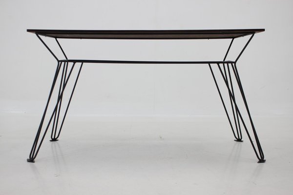 Walnut Veneer Side Table, Czechoslovakia, 1970s-TZ-1421007