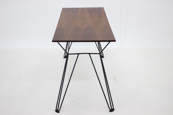 Walnut Veneer Side Table, Czechoslovakia, 1970s-TZ-1421007