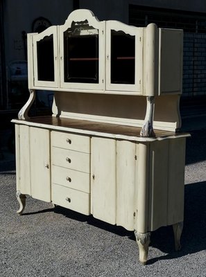 Walnut Veneered Sideboard in Shabby Finish, 1940s-RAQ-1285751