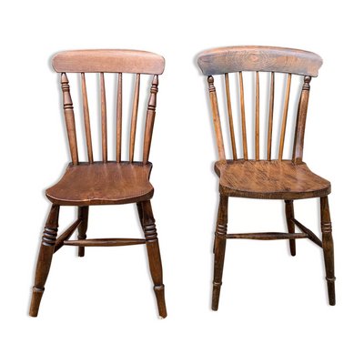 Walnut Windsor Chairs, Set of 2-VBM-1295782