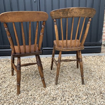 Walnut Windsor Chairs, Set of 2-VBM-1295782