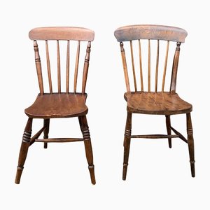 Walnut Windsor Chairs, Set of 2-VBM-1295782