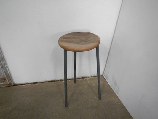 Walnut Wood Stool, 1950s-WWQ-1111935