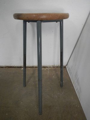 Walnut Wood Stool, 1950s-WWQ-1111935