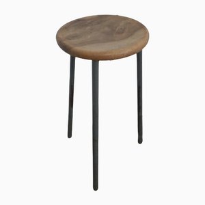 Walnut Wood Stool, 1950s-WWQ-1111935