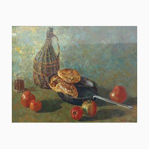 Walter Morselli, Still Life, Oil on Canvas, Framed-UMS-1260880