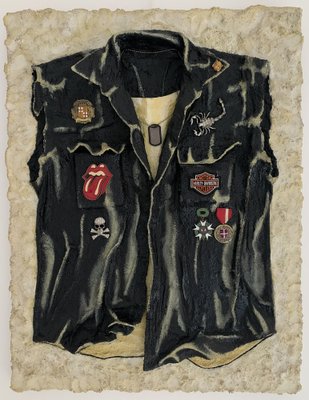 Walter Parini, Whose name is....Lone Wolf, Mixed Media on Canvas with Applications, 2010-QMZ-1763396