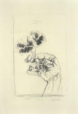 Walter Piacesi, the Two Violets, Original Etching, 1974-ZCI-808381