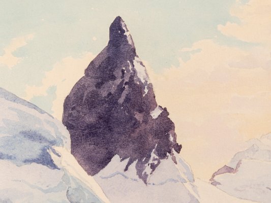 Walter Ziegler, Gebirge, Gouache on Thick Paper-GPP-1124478