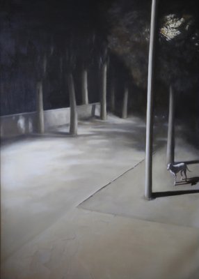 Wang Dianyu, Dog Under Street Lights, 2015, Oil on Canvas-CHG-1385816