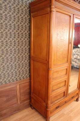 Wardrobe, Bedframe and Nightstand from Jacob and Josef Kohn, 1890s, Set of 3-KMQ-1739093