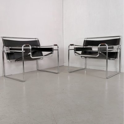 Wassily Armchairs by Marcel Breuer for Gavina, 1970s, Set of 2-PRS-1170392