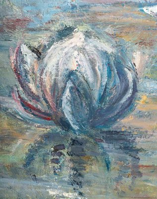 Water Lilies on the Water, 20th Century, Oil on Canvas-WFS-904976