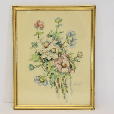 Watercolors by A. Pobst, 1950s, Set of 2-NE-703384